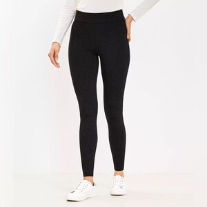 NWT LOFT Black Ponte Leggings Pull-On Stretch Skinny Pants Size S Casual